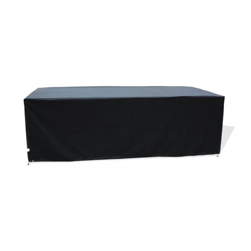 Housse de protection pour table de jardin 8 places en polyester noir HOUSSE