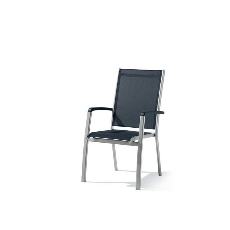 Ensemble table et fauteuils de - Sieger Textilux jardin Bodega aluminium 6 inclinable personnes