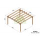 Pergola autoportée en bois 5x5M MARSELLA - Maderland