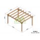 Pergola autoportée en bois 5x4M MARSELLA - Maderland