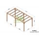 Pergola autoportée en bois 6x3M SANTANDER - Maderland