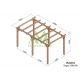 Pergola autoportée en bois 5x3M SITGES - Maderland