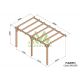 Pergola adossée en bois 5x3M CÁDIZ - Maderland