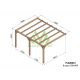 Pergola adossée en bois 5x4M BURGOS - Maderland