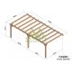 Pergola adossée en bois 8x4M SEVILLA - Maderland