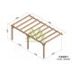 Pergola adossée en bois 7x4M SEVILLA - Maderland