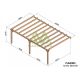 Pergola adossée en bois 8x5M SEVILLA - Maderland