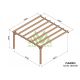 Pergola adossée en bois 5x5M SEVILLA - Maderland