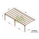 Pergola adossée en bois 10x5M SEVILLA - Maderland