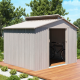 Abri de jardin Chalet-jardin Metal - Bois Vieilli 9384 - 6,54M² - Gris