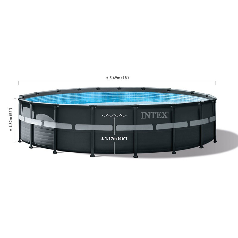 Bâche de protection pour piscine tubulaire ronde Intex Ø 5,49 m