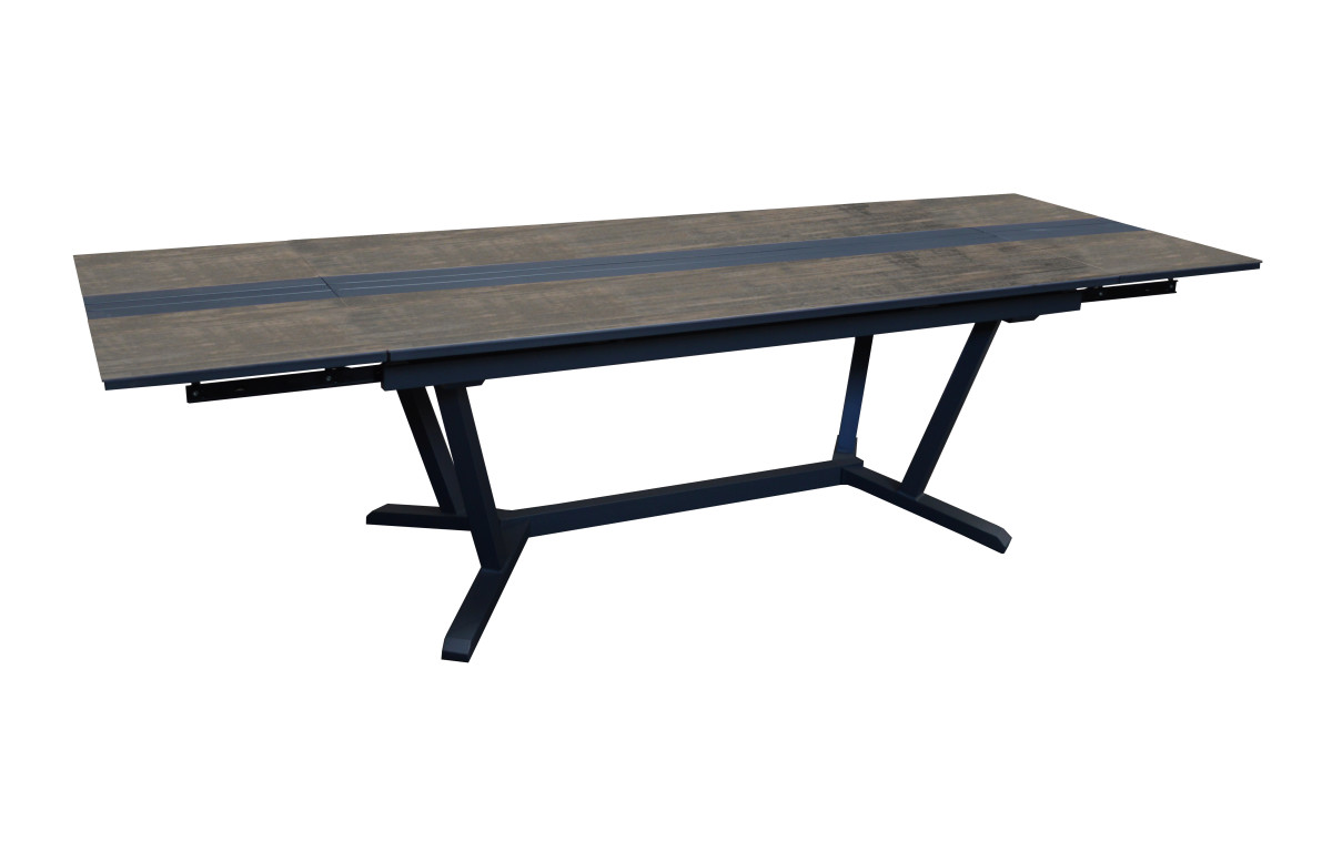 Table extensible GENES 160/240x100 cm - Aluminium - Proloisirs.