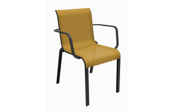 Fauteuil Cauro Océo empilable en aluminium