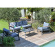 Salon de jardin design bas Grasse III Alizé 5 personnes en aluminium