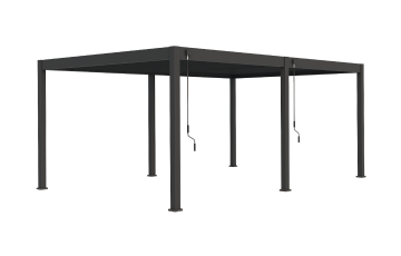 Pergola bioclimatique autoportée Ombréa en aluminium 4x6 M