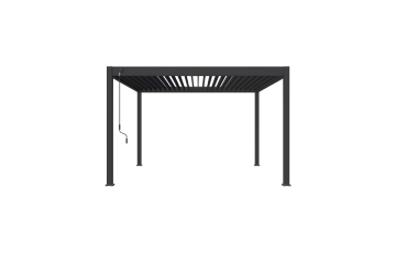 Pergola bioclimatique autoportée Ombréa en aluminium 4x4 M