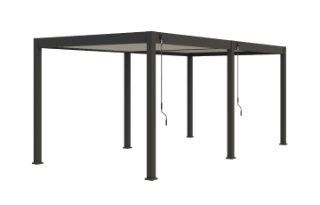 Pergola bioclimatique autoportée Ombréa en aluminium 3x6 M