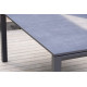 Ensemble table extensible Cassis et fauteuils de jardin ALU-D013 en aluminium et textilène 6 personnes - Delorm