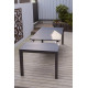 Ensemble table extensible Cassis et fauteuils de jardin ALU-D013 en aluminium et textilène 6 personnes - Delorm