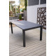 Ensemble table extensible Cassis et fauteuils de jardin ALU-D013 en aluminium et textilène 6 personnes - Delorm