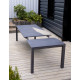 Ensemble table extensible Cassis et fauteuils de jardin ALU-D013 en aluminium et textilène 6 personnes - Delorm