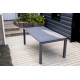 Ensemble table extensible Cassis et fauteuils de jardin ALU-D013 en aluminium et textilène 6 personnes - Delorm