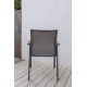 Ensemble table extensible Cassis et fauteuils de jardin ALU-D013 en aluminium et textilène 6 personnes - Delorm