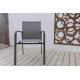 Ensemble table extensible Cassis et fauteuils de jardin ALU-D013 en aluminium et textilène 6 personnes - Delorm