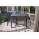 Ensemble table extensible Cassis et fauteuils de jardin ALU-D013 en aluminium et textilène 6 personnes - Delorm