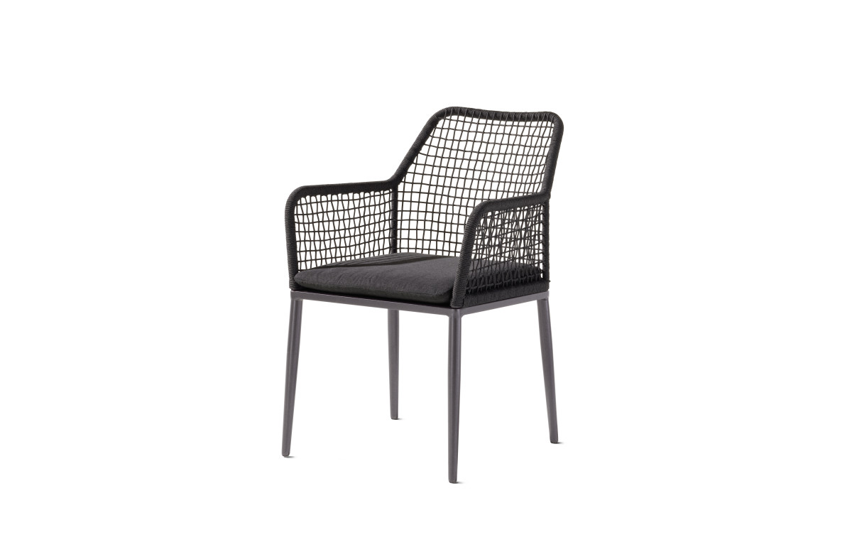 Fauteuil Sieger Malta en aluminium et cordage