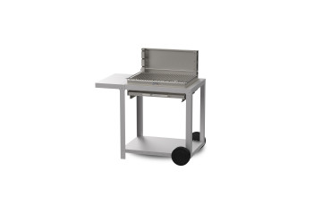 Barbecue à charbon Le Marquier Montory 61 x 40 + chariot - Inox