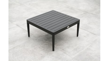 Salon d'angle de jardin ANKARA 4 places en aluminium - NOIR