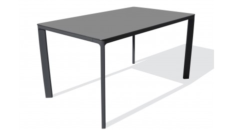 Table de jardin MEET (160x90 cm) en aluminium laqué et peinture Epoxy - GRIS ANTHRACITE