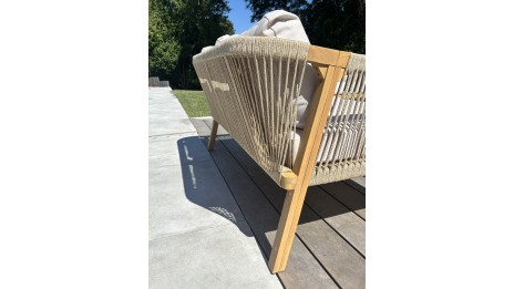 Salon bas de jardin SERENA 7 places en bois d'acacia - WOOD