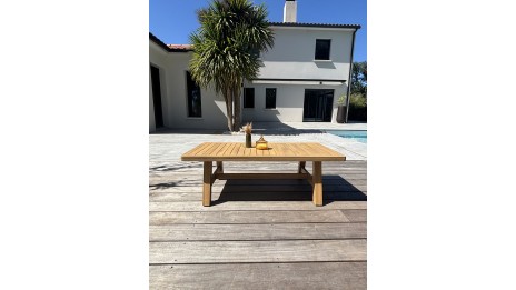 Salon bas de jardin SERENA 7 places en bois d'acacia - WOOD