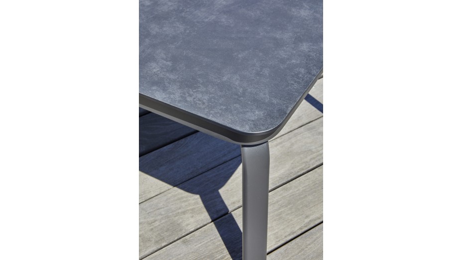 Salon bas de jardin CAMARGUE 4 places en corde tissée et aluminium - GRIS ANTHRACITE