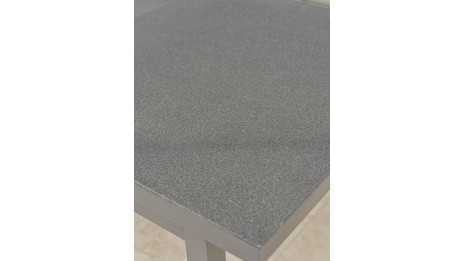 Lot composé d'une table de jardin DANIA-TB210-STONE-N avec rallonge et de 4 chaises STOCKHOLM-CH empilables