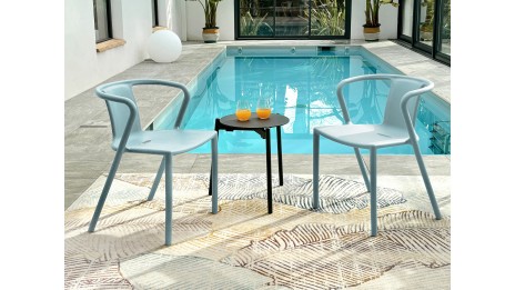 Fauteuil de jardin empilable DIEGO en polypropylène - AZUR