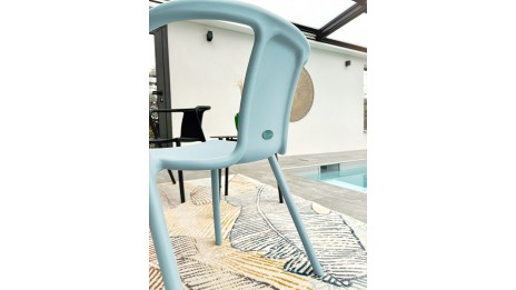 Fauteuil de jardin empilable DIEGO en polypropylène - AZUR