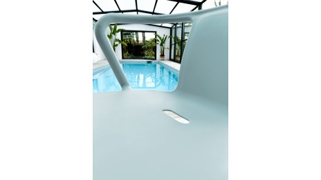 Fauteuil de jardin empilable DIEGO en polypropylène - AZUR