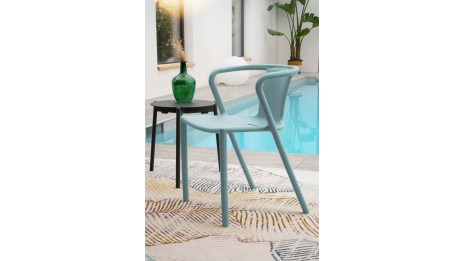 Fauteuil de jardin empilable DIEGO en polypropylène - AZUR