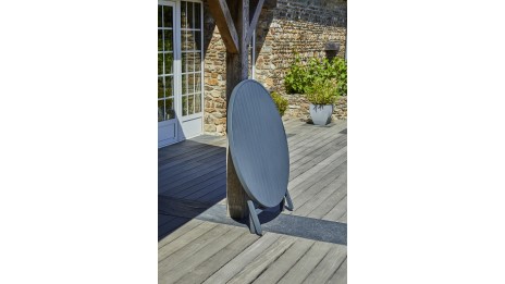 Lot composé d'une table de jardin MARIUS-TB110-GRISANT pliante et de 4 chaises MARIUS-CP-GRISANT pliantes