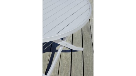 Lot composé d'une table de jardin MARIUS-TB110-GRIS pliante et de 4 chaises MARIUS-CP-GRIS pliantes