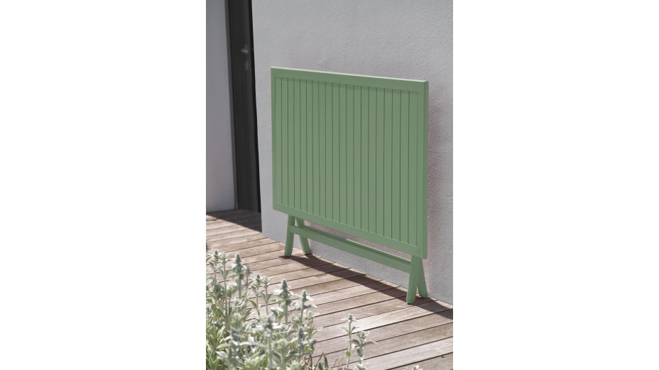 Table de jardin pliante MARIUS (140x80 cm) en aluminium - VERT LAGUNE