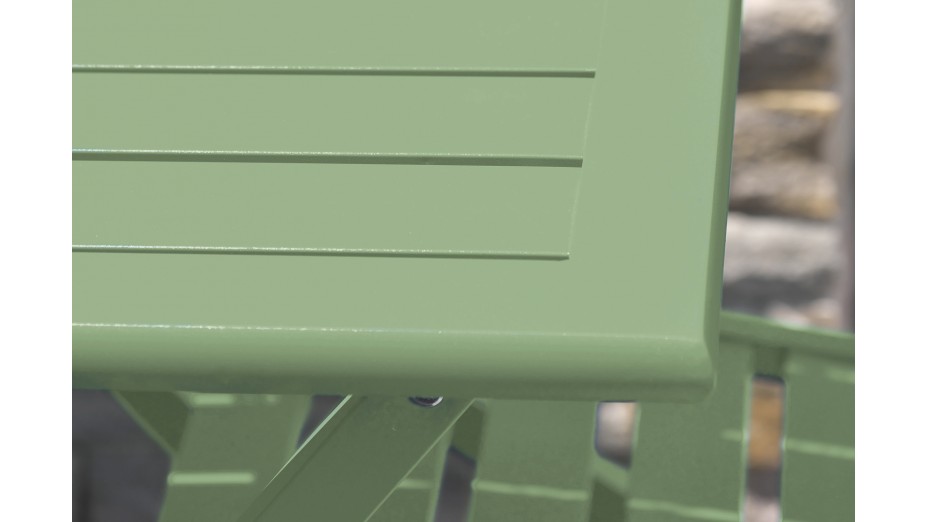 Table de jardin pliante MARIUS (140x80 cm) en aluminium - VERT LAGUNE