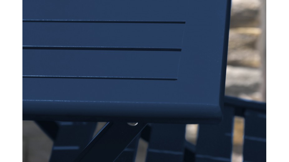Table de jardin pliante MARIUS (140x80 cm) en aluminium - BLEU NUIT