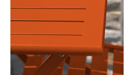 Table de jardin pliante MARIUS (140x80 cm) en aluminium - ORANGE