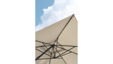 Parasol déporté SEVILLA (2,5x2,5 m) en aluminium gris anthracite et toile polyester - GRIS