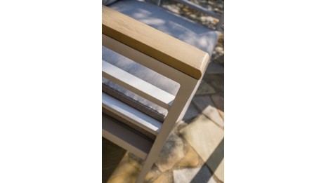 Ensemble repas de jardin CAYENNE 7 places en aluminium - BLANC