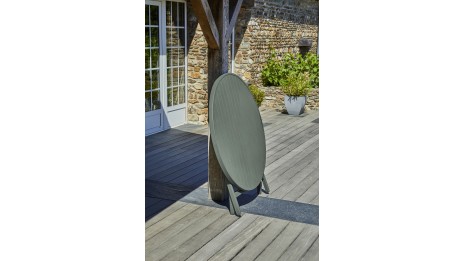 Lot composé d'une table de jardin MARIUS-TB110-KAKI pliante et de 4 chaises MARIUS-CP-KAKI pliantes